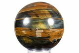 Polished Blue & Orange Tiger's Eye Sphere - Top Quality #352453-1